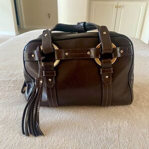 Vintage Bally shoulder bag in brown leather